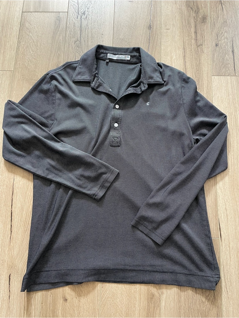 Criquet golf long sleeve polo pin dot size L slim excellent condition
